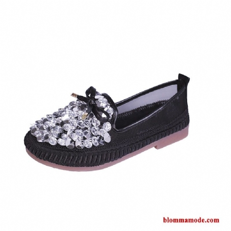 Loafers Strass Skor Andningsbar Tråd Sommar Loafer Herr Ljus Dam Svart