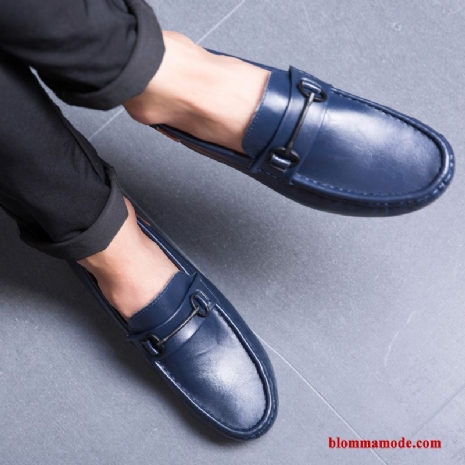 Läderskor 2018 Trend Sommar Herr Casual Båtskor Loafers Blå