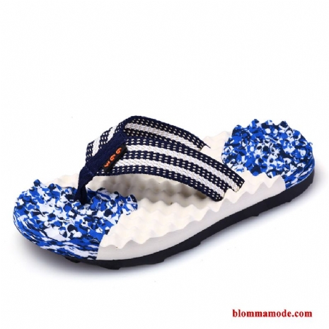 Mjuka Tofflor Stranden Mode Herr Sommar Flip Flops Trend Blå