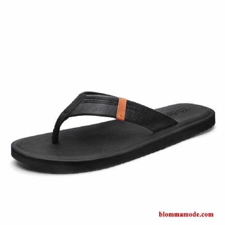 Mode Sommar Herr Tofflor 2019 Flip Flops Personlighet Glidskydds Svart