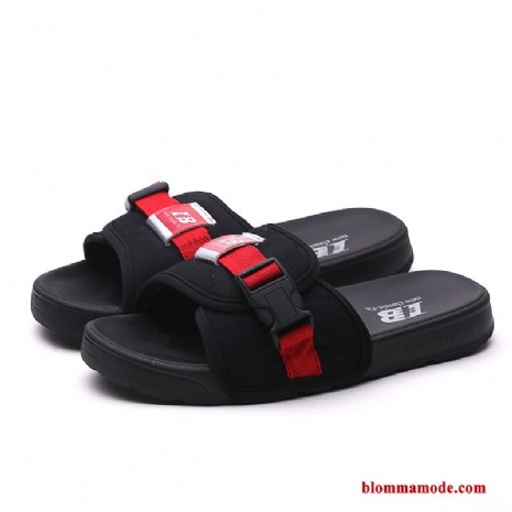 Sandaler Personlighet Trend Par Flip Flops Skor Sommar Tofflor Herr Röd