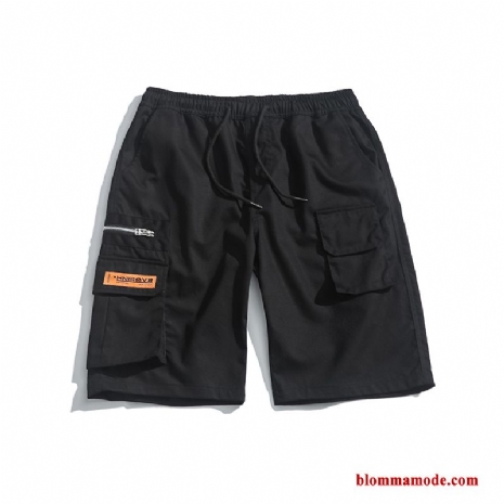 Shorts Cargo Byxor Trend Varumärke Kortbyxor Orange Sommar Stranden Herr