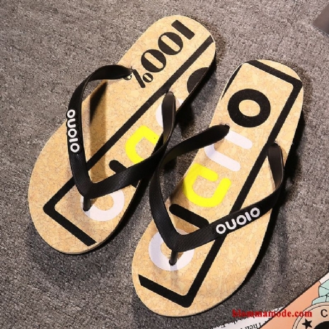 Tofflor Flip Flops Glidskydds Badrum 2019 Herr Andningsbar Casual Skor Svart