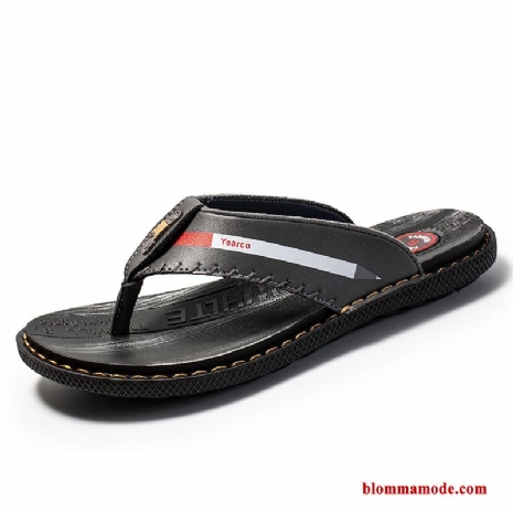 Tofflor Herr Trend Flip Flops Personlighet Utomhus Ytterkläder Sommar Mode Svart