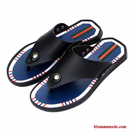 Tofflor Mjuka Glidskydds Flip Flops Adolescens Personlighet Herr Mode Utomhus Svart