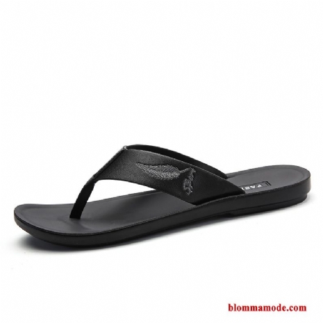 Tofflor Mjuka Herr Stranden Sommar Utomhus Mode Glidskydds Flip Flops Svart