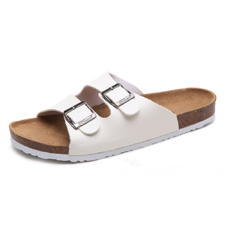 Tofflor Skor Sommar Trend Trä Herr Sandaler Utomhus Flip Flops Vit