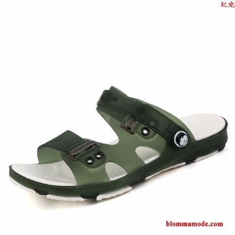 Tofflor Sommar Skor Slip On Andningsbar Herr Stranden Casual Sandaler Grön