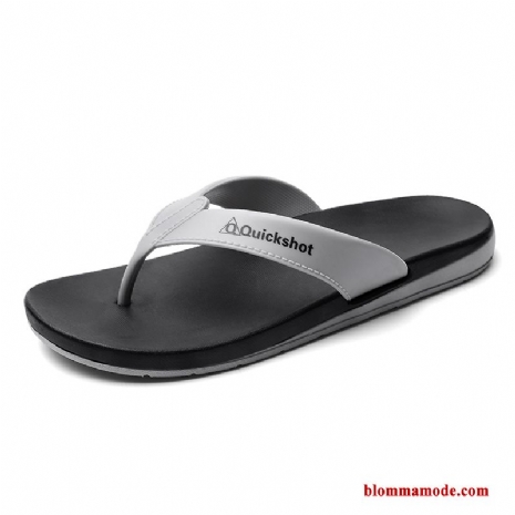 Tofflor Ytterkläder Sommar Trend Stranden Flip Flops Casual Glidskydds Herr Grå