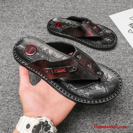 Ytterkläder Tofflor Utomhus Sandaler Personlighet Trend Herr Flip Flops Svart